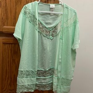 Buckle Daytrip Kimono with Lace, Size L